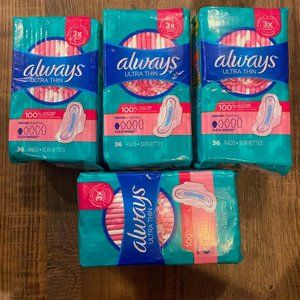 4 Packs of Always Pads